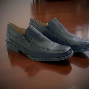 Sandro Moscoloni Men's Black Leather Slip-On Shoes size 11 1/2